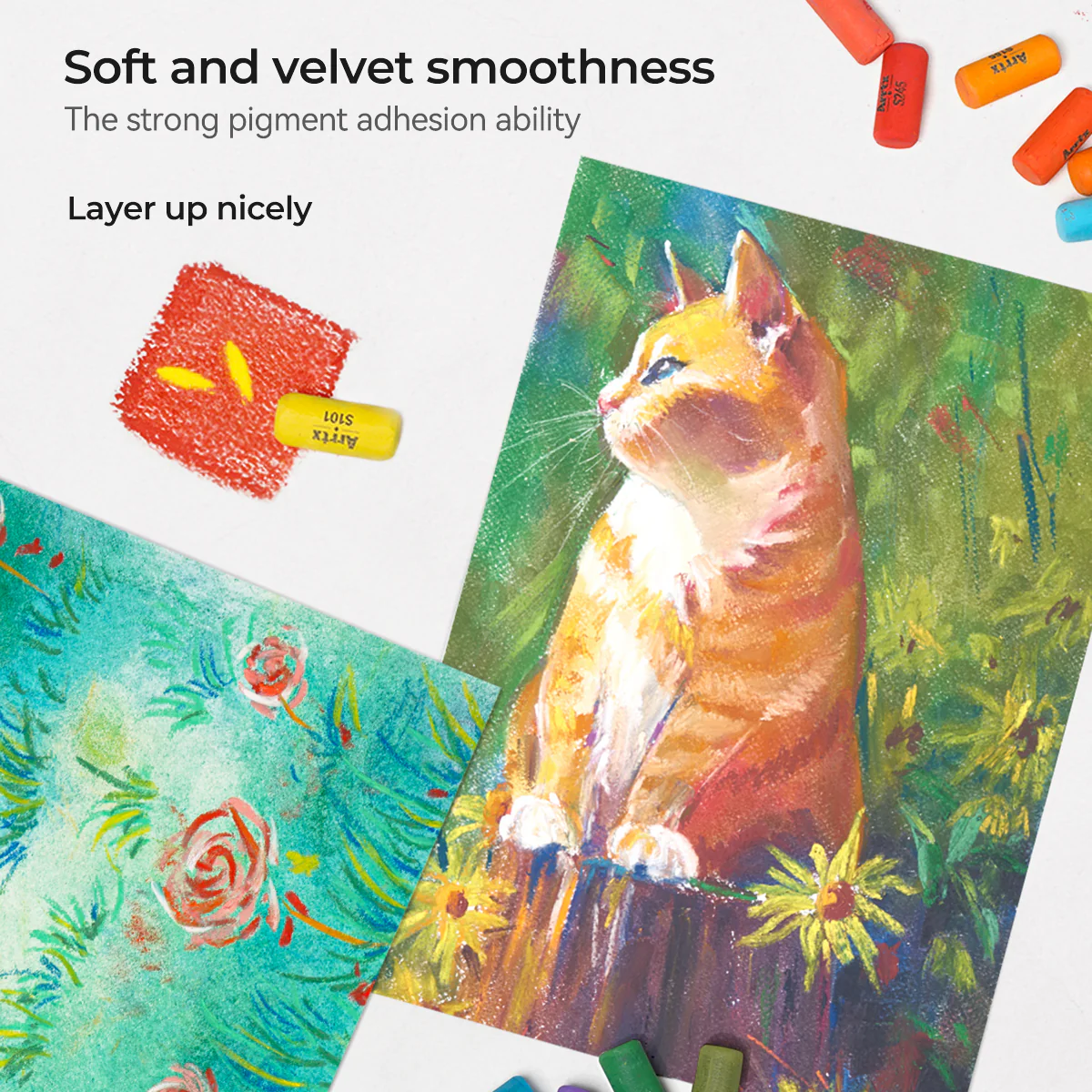 Arrtx 48 Colors Soft Pastels Set Pastels Drawing - Image 6