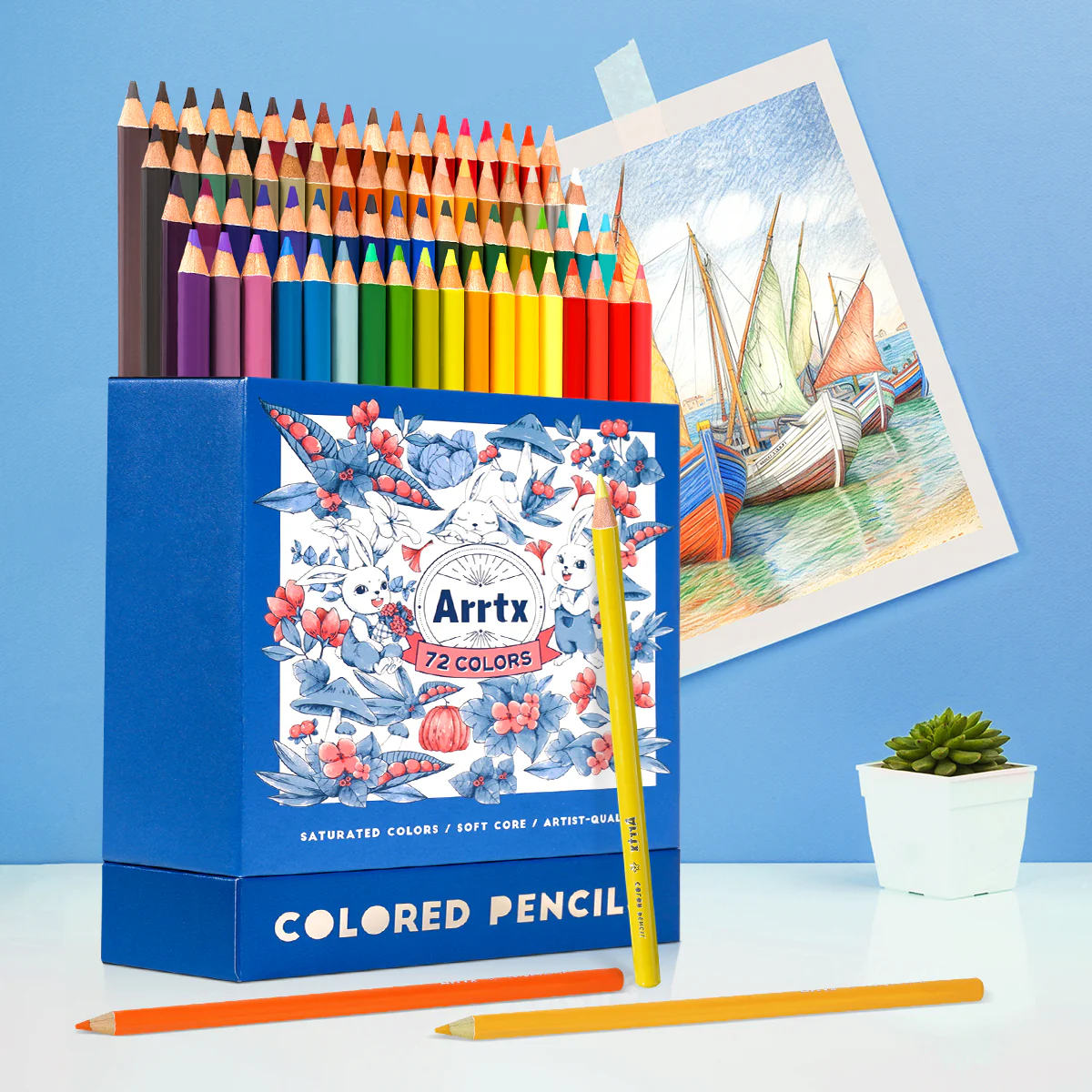 Arrtx 72 Colored Pencils Artist Grade Drawing Pencils - Image 12