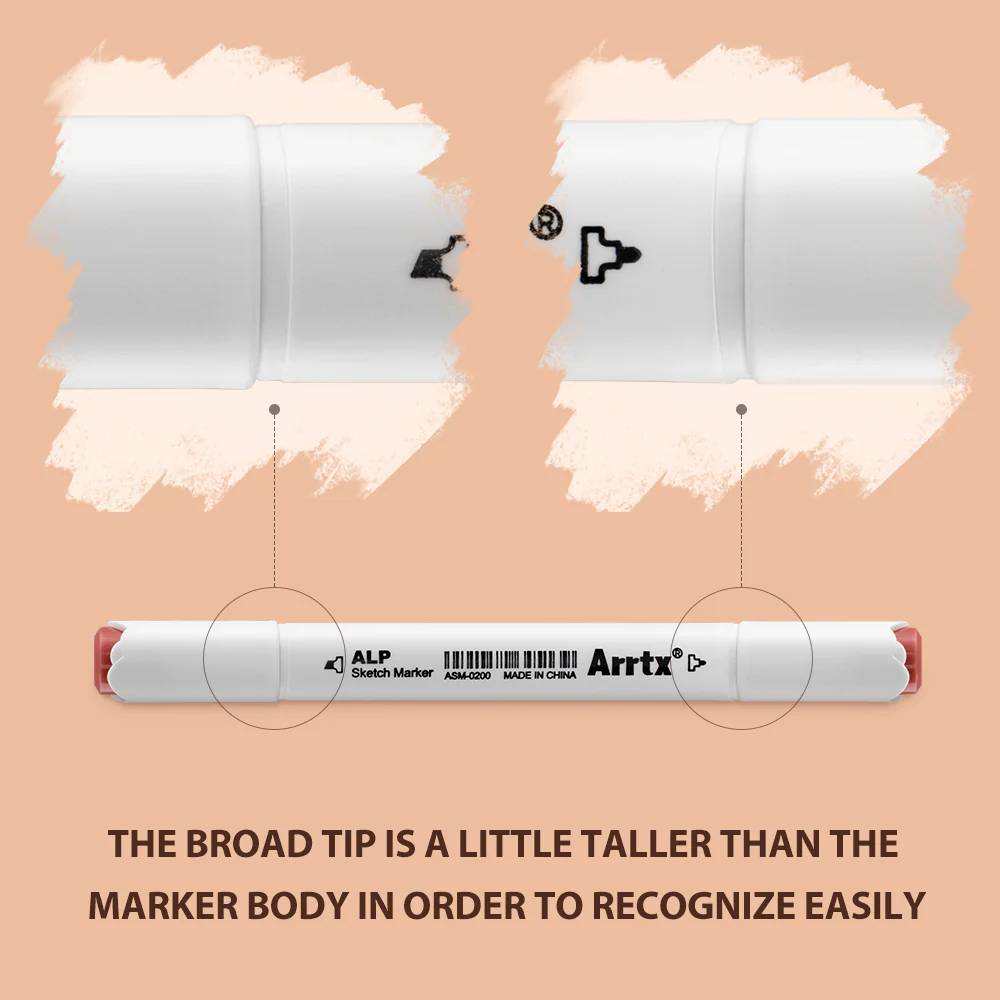 Arrtx ALP 40 Alcohol Markers Pastel Colors Paint Markers Dual Tip - Image 5