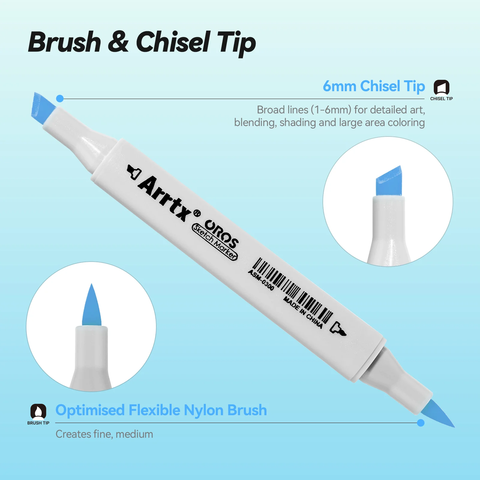 Arrtx OROS 80 Alcohol Markers Paint Markers Dual Tip - Image 3