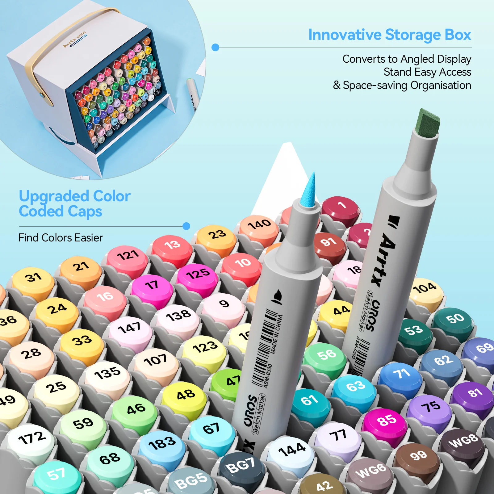 Arrtx OROS 80 Alcohol Markers Paint Markers Dual Tip - Image 7