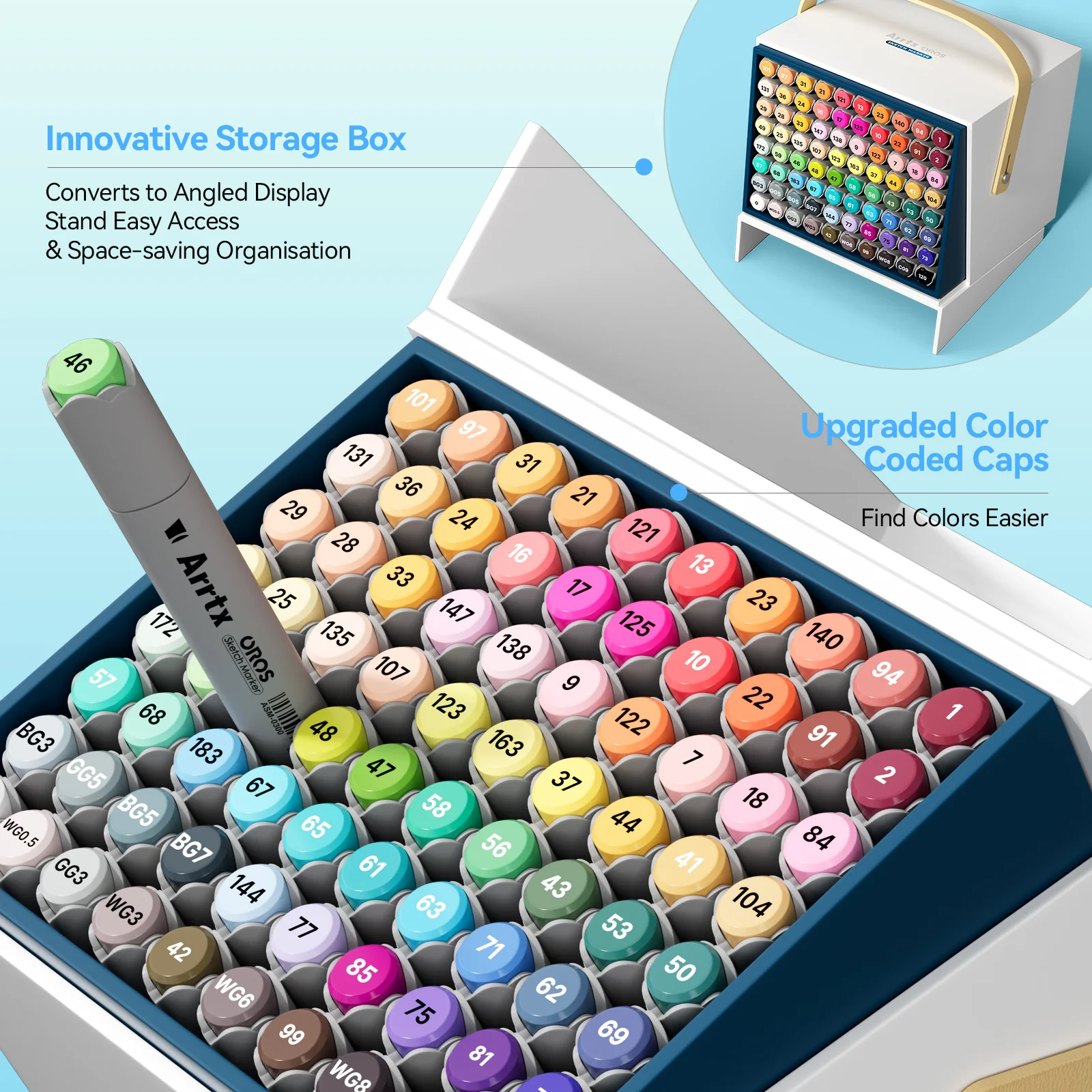 Arrtx OROS 80 Alcohol Markers Paint Markers Dual Tip - Image 8