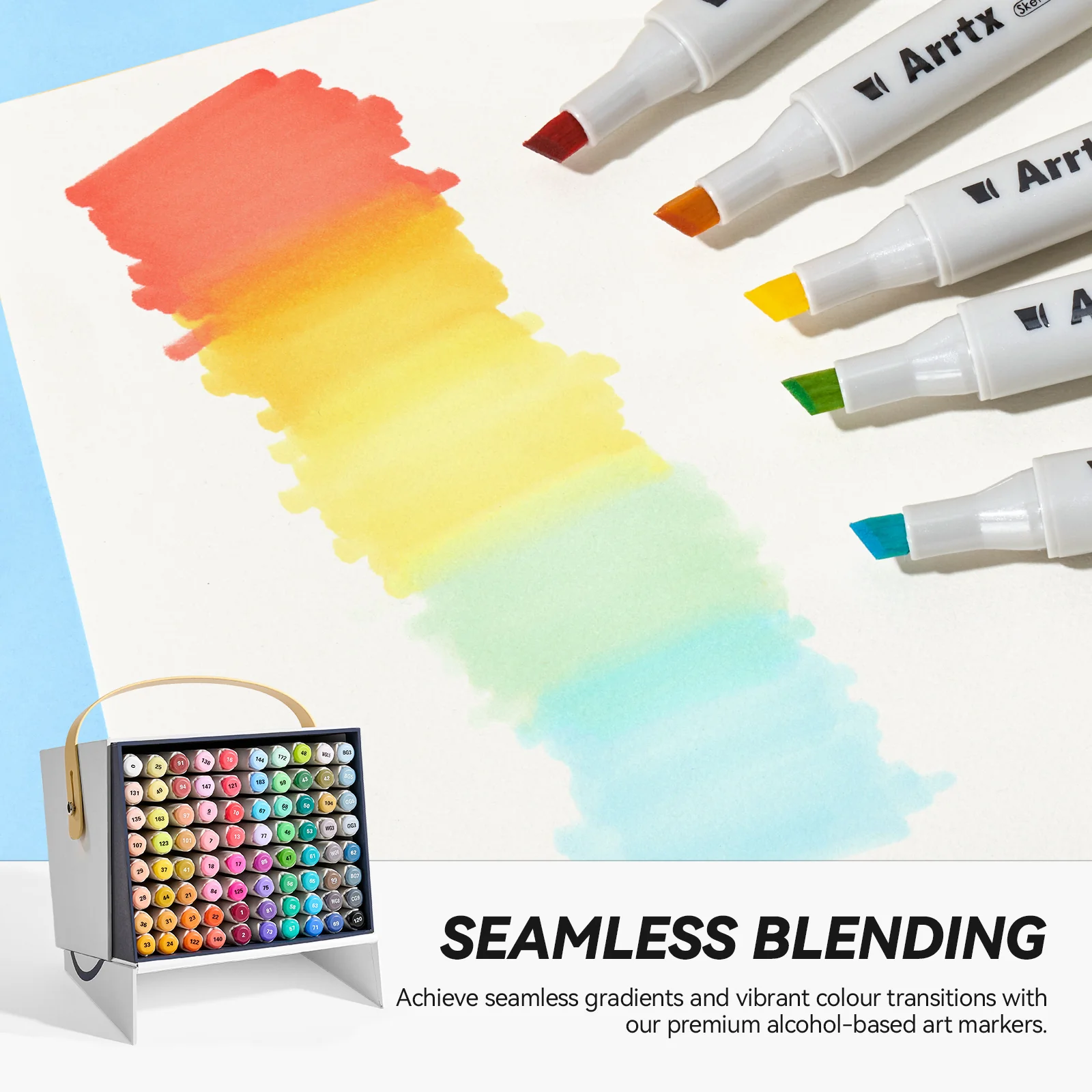 Arrtx OROS 80 Alcohol Markers Paint Markers Dual Tip - Image 9