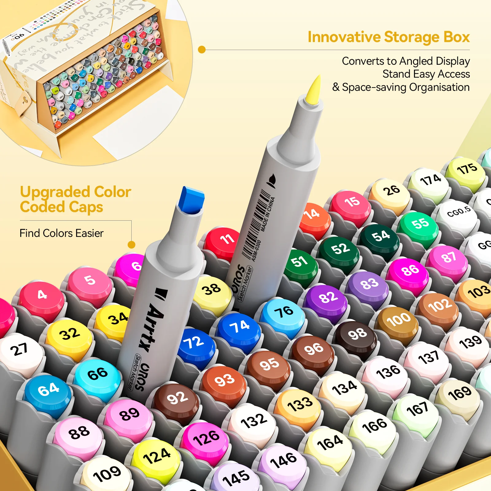 Arrtx OROS 90 Alcohol Markers Paint Markers Dual Tip - Image 8